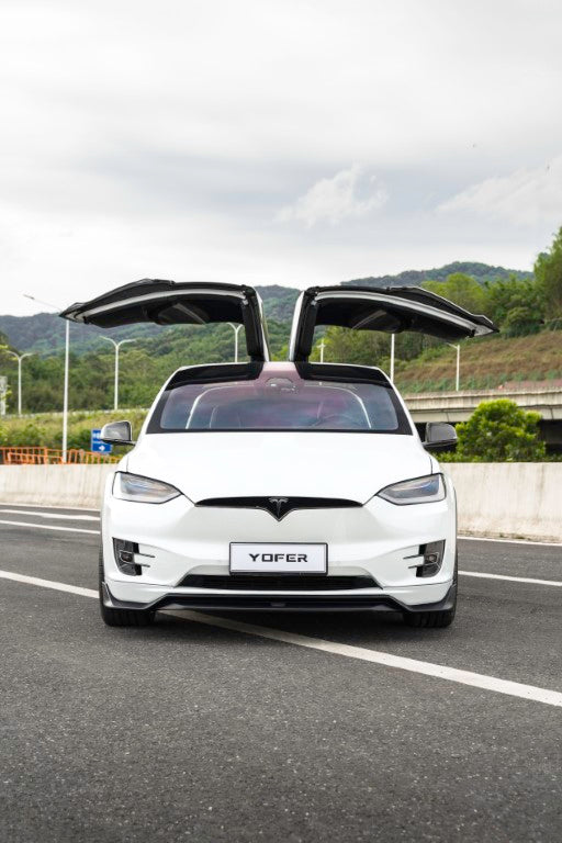 Tesla Model X Performance / Standard Range / P100D / P90D / Long Range Plus / 100D / 90D / 75D / 70D 2016 2017 2018 2019 2020 2021 with Aftermarket Parts - Front Lip PP from Yofer.co