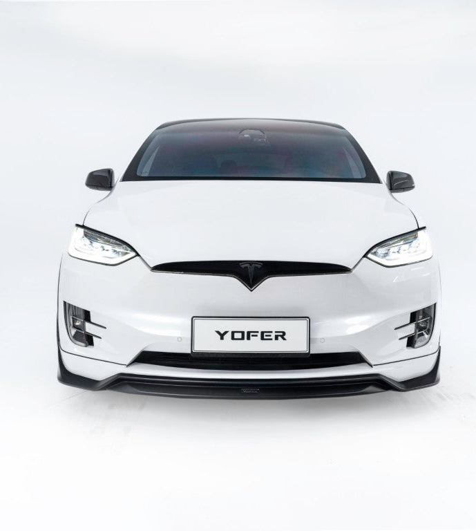 Tesla Model X Performance / Standard Range / P100D / P90D / Long Range Plus / 100D / 90D / 75D / 70D 2016 2017 2018 2019 2020 2021 with Aftermarket Parts - Front Lip PP from Yofer.co