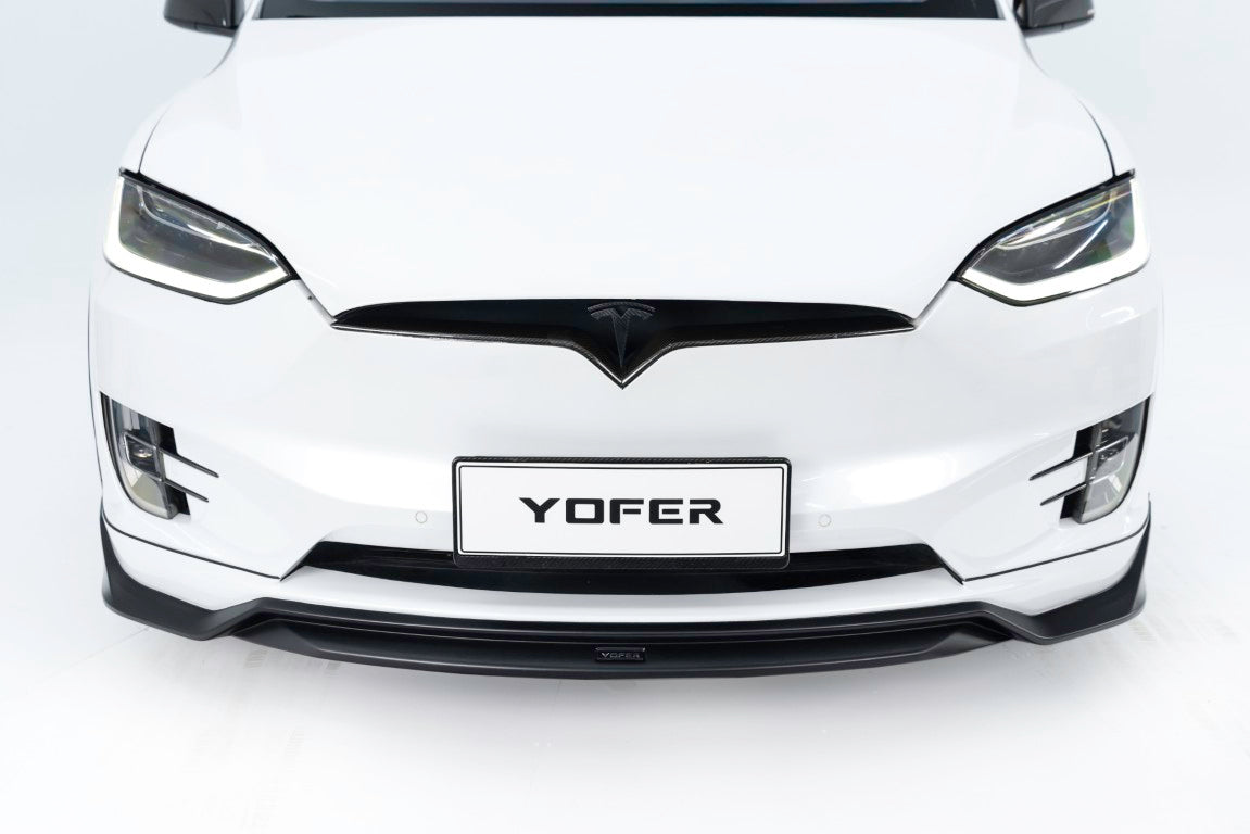 Tesla Model X Performance / Standard Range / P100D / P90D / Long Range Plus / 100D / 90D / 75D / 70D 2016 2017 2018 2019 2020 2021 with Aftermarket Parts - Front Lip PP from Yofer.co