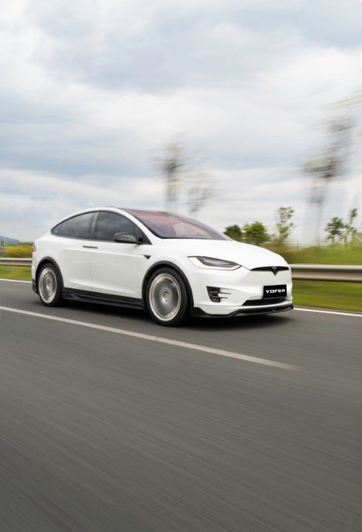 Tesla Model X Performance / Standard Range / P100D / P90D / Long Range Plus / 100D / 90D / 75D / 70D 2016 2017 2018 2019 2020 2021 with Aftermarket Parts - Front Lip PP from Yofer.co