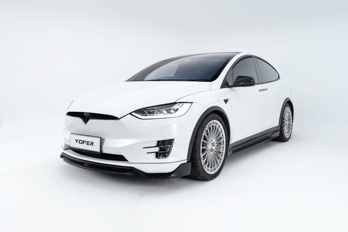 Tesla Model X Performance / Standard Range / P100D / P90D / Long Range Plus / 100D / 90D / 75D / 70D 2016 2017 2018 2019 2020 2021 with Aftermarket Parts - Front Lip PP from Yofer.co
