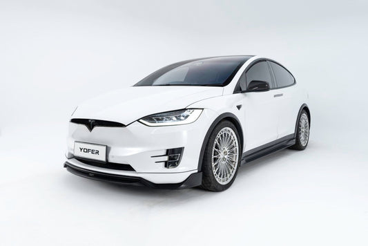 Tesla Model X Performance / Standard Range / P100D / P90D / Long Range Plus / 100D / 90D / 75D / 70D 2016 2017 2018 2019 2020 2021 with Aftermarket Parts - Front Lip PP from Yofer.co
