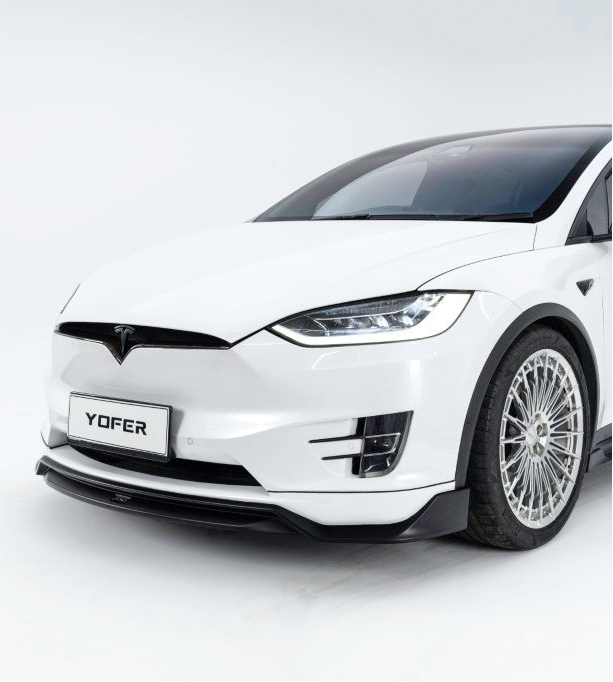 Tesla Model X Performance / Standard Range / P100D / P90D / Long Range Plus / 100D / 90D / 75D / 70D 2016 2017 2018 2019 2020 2021 with Aftermarket Parts - Front Lip PP from Yofer.co