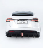 Tesla Model X Performance / Plaid / Standard Range / P100D / P90D / Long Range Plus / Base / 100D / 90D / 75D / 70D 2016-2021 with Aftermarket Parts - Rear Diffuser PP from Yofer.co