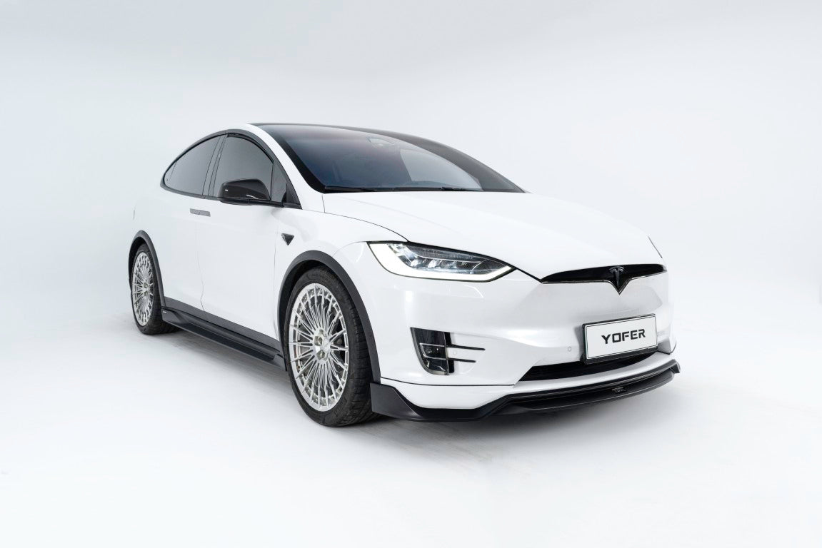 Tesla Model X Performance / Standard Range / P100D / P90D / Long Range Plus / 100D / 90D / 75D / 70D 2016 2017 2018 2019 2020 2021 with Aftermarket Parts - Side Skirts PP from Yofer.co
