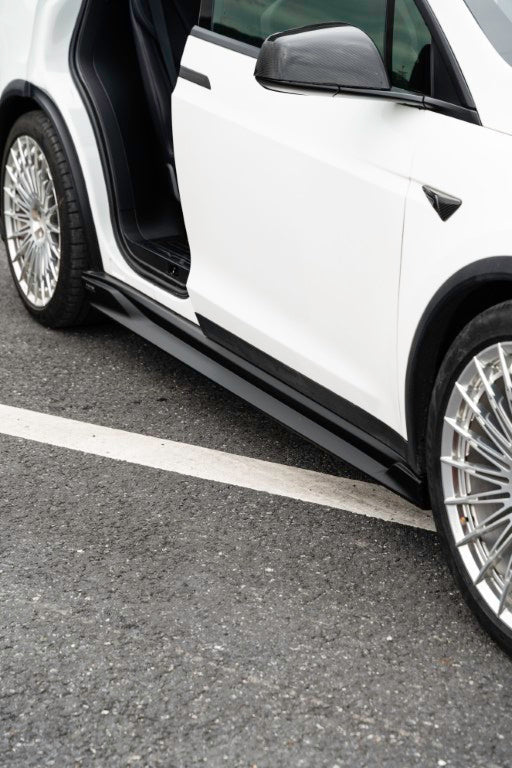 Tesla Model X Performance / Standard Range / P100D / P90D / Long Range Plus / 100D / 90D / 75D / 70D 2016 2017 2018 2019 2020 2021 with Aftermarket Parts - Side Skirts PP from Yofer.co