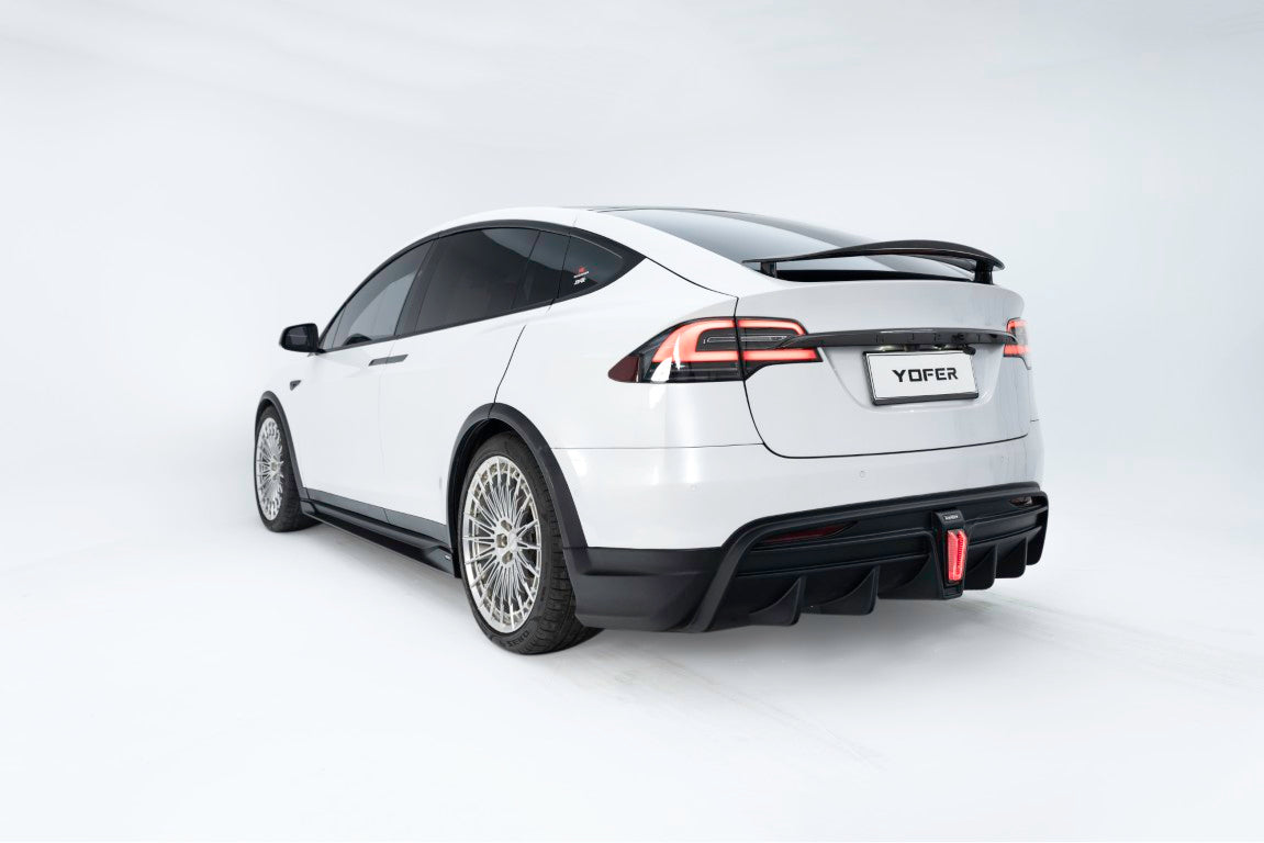 Tesla Model X Performance / Standard Range / P100D / P90D / Long Range Plus / 100D / 90D / 75D / 70D 2016 2017 2018 2019 2020 2021 with Aftermarket Parts - Side Skirts PP from Yofer.co