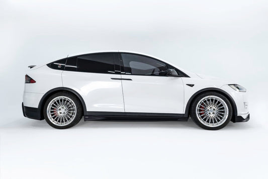 Tesla Model X Performance / Standard Range / P100D / P90D / Long Range Plus / 100D / 90D / 75D / 70D 2016 2017 2018 2019 2020 2021 with Aftermarket Parts - Side Skirts PP from Yofer.co