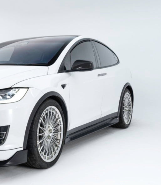 Tesla Model X Performance / Standard Range / P100D / P90D / Long Range Plus / 100D / 90D / 75D / 70D 2016 2017 2018 2019 2020 2021 with Aftermarket Parts - Side Skirts PP from Yofer.co