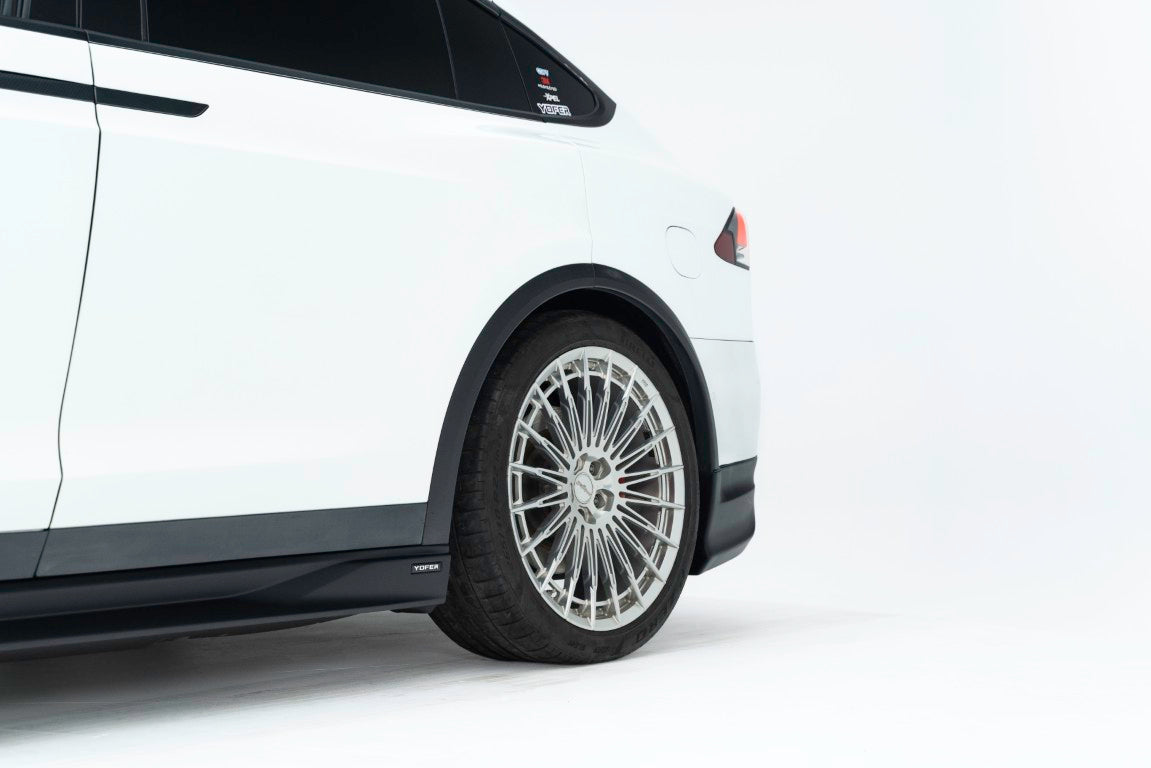 Tesla Model X Performance / Standard Range / P100D / P90D / Long Range Plus / 100D / 90D / 75D / 70D 2016 2017 2018 2019 2020 2021 with Aftermarket Parts - Side Skirts PP from Yofer.co