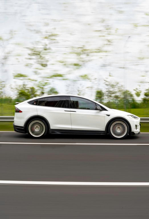 Tesla Model X Performance / Standard Range / P100D / P90D / Long Range Plus / 100D / 90D / 75D / 70D 2016 2017 2018 2019 2020 2021 with Aftermarket Parts - Side Skirts PP from Yofer.co