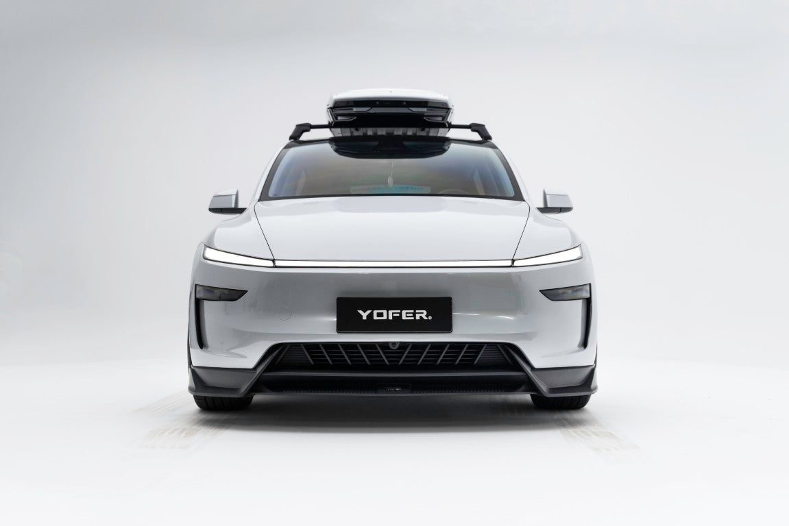 Tesla Model Y Juniper 2026-ON with Aftermarket Parts - Loong Flames Pro Front Lip PP Polypropylene from Yofer.co