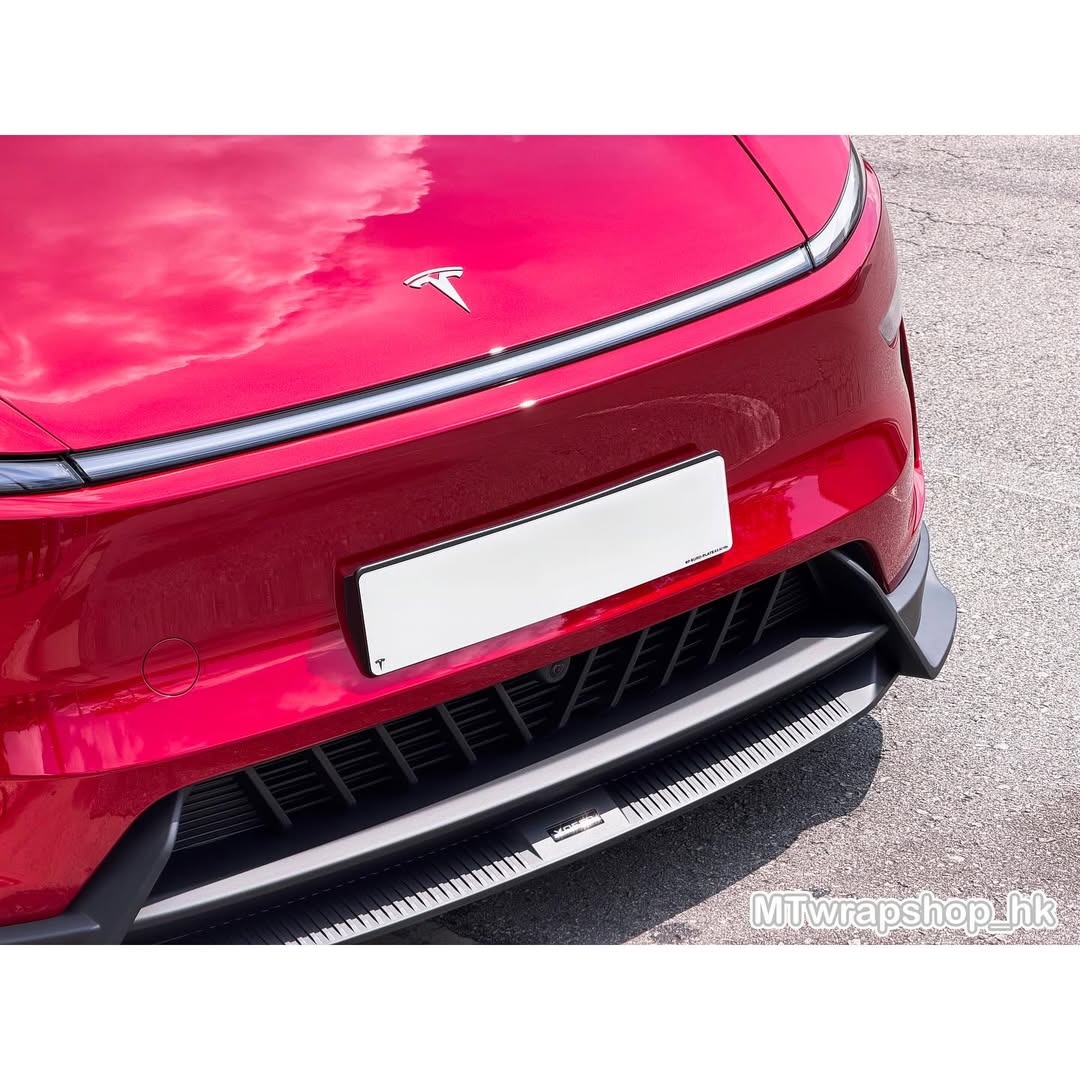 Tesla Model Y Juniper 2026-ON with Aftermarket Parts - Loong Flames Pro Front Lip PP Polypropylene from Yofer.co