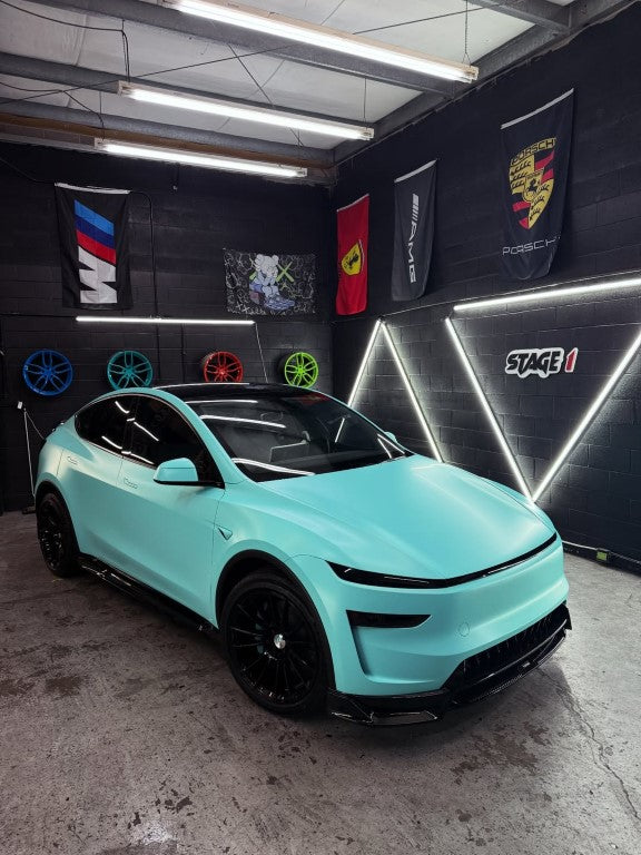 Tesla Model Y Juniper 2026-ON with Aftermarket Parts - Loong Flames Pro Front Lip PP Polypropylene from Yofer.co