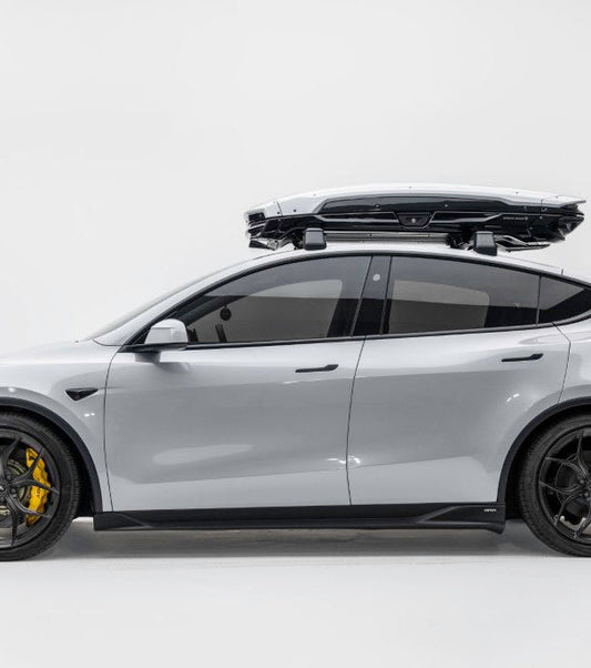 Tesla Model Y Juniper 2026-ON with Aftermarket Parts - Loong Flames Side Skirts PP Polypropylene from Yofer.co