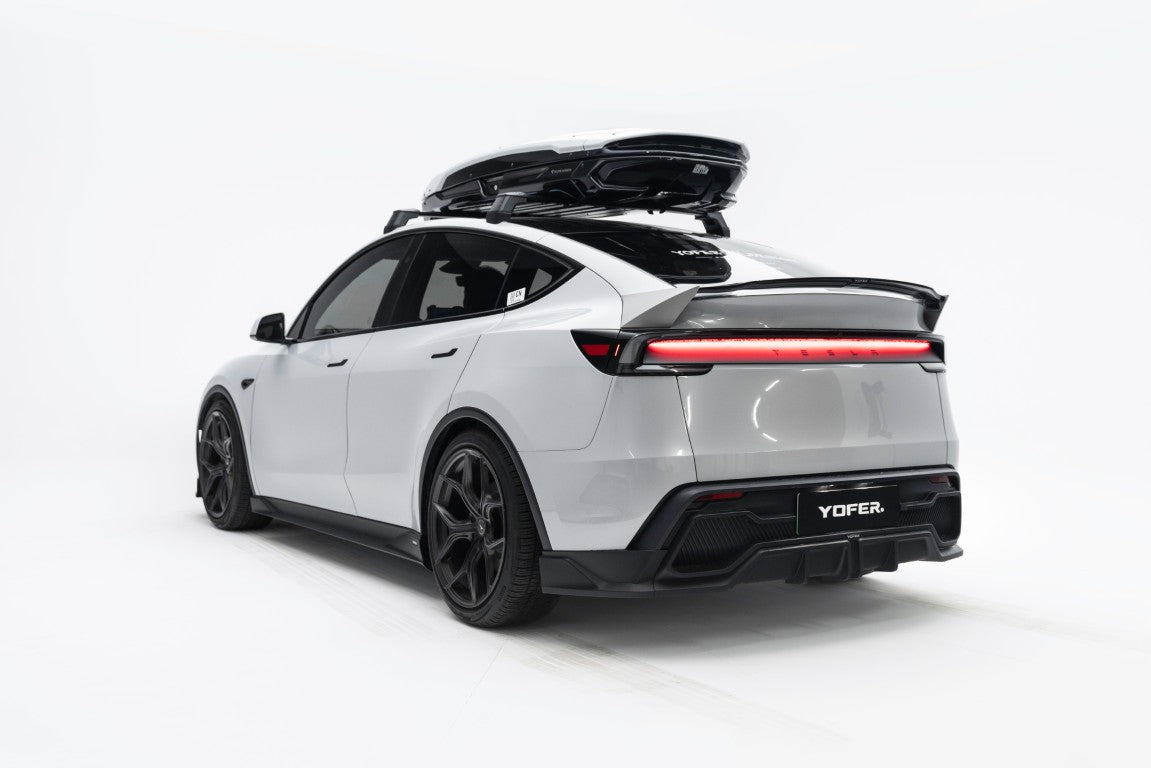 Tesla Model Y Juniper 2026-ON with Aftermarket Parts - Loong Flames Rear Lip Spoiler PP Polypropylene from Yofer.co