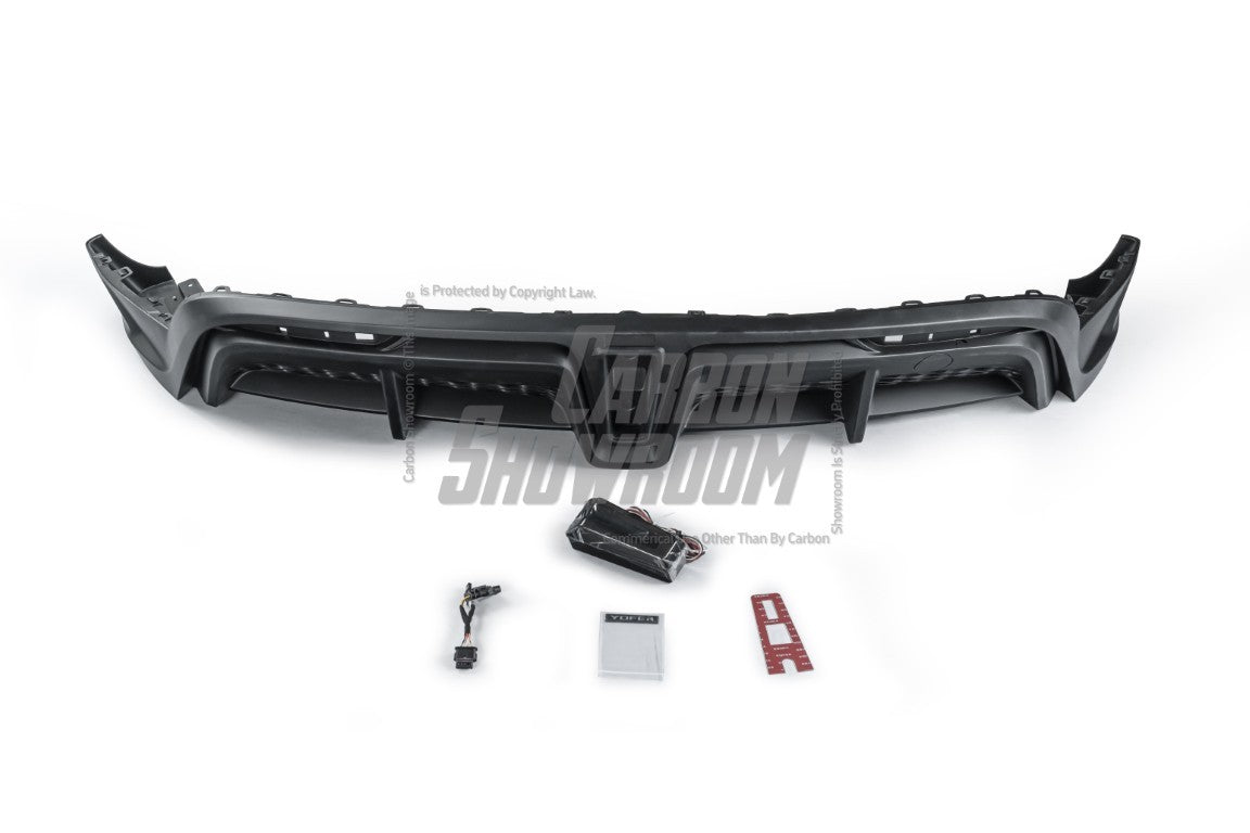 Tesla Model Y / Performance 2021-ON with Aftermarket Parts - Loong Flames Max Rear Diffuser PP from Yofer.co
