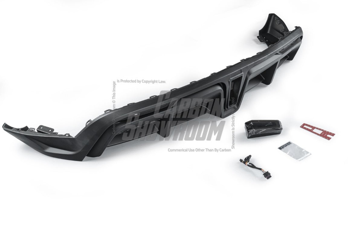 Tesla Model Y / Performance 2021-ON with Aftermarket Parts - Loong Flames Max Rear Diffuser PP from Yofer.co