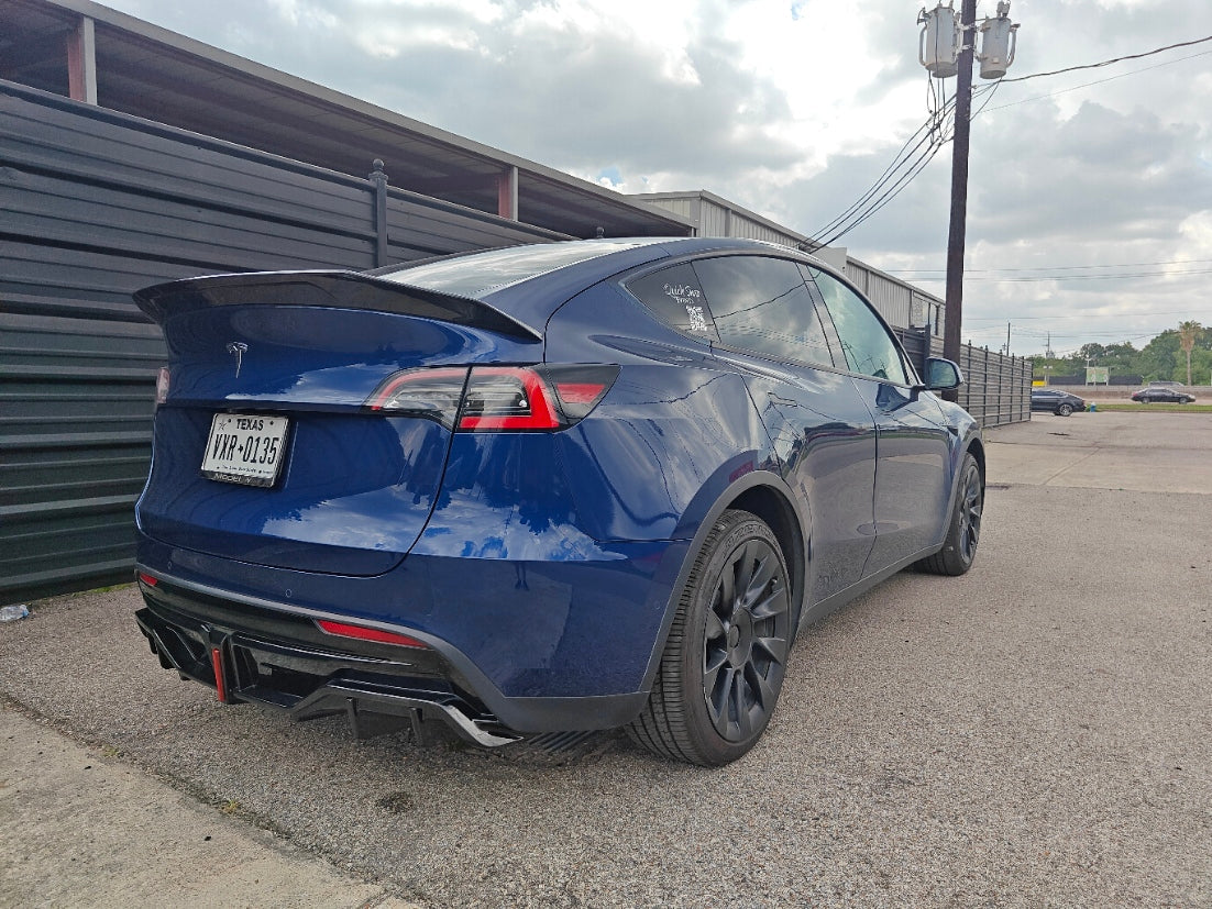 Tesla Model Y / Performance 2021 2022 2023 2024 with Aftermarket Parts - V2 Rear Diffuser PP from Yofer.co