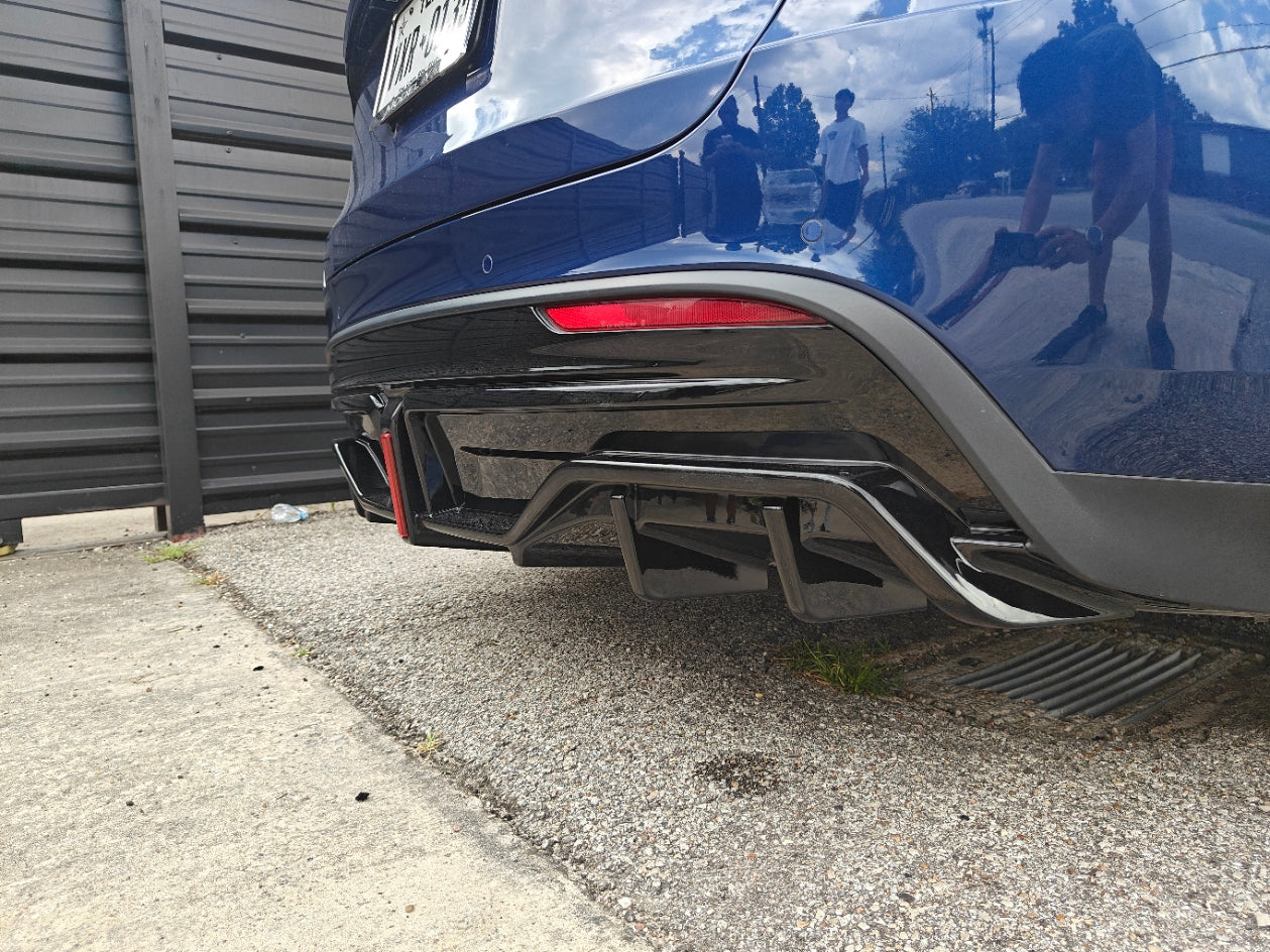 Tesla Model Y / Performance 2021 2022 2023 2024 with Aftermarket Parts - V2 Rear Diffuser PP from Yofer.co