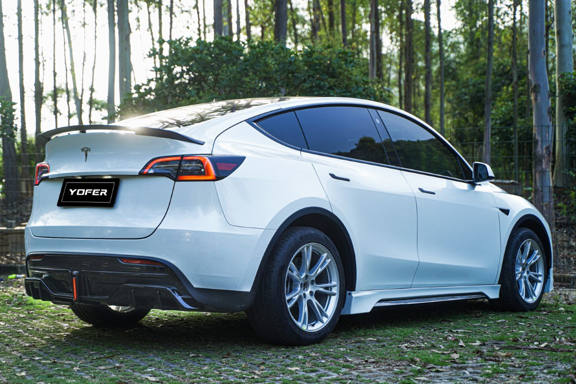 Tesla Model Y / Performance 2021 2022 2023 2024 with Aftermarket Parts - V2 Rear Lip Spoiler PP from Yofer.co