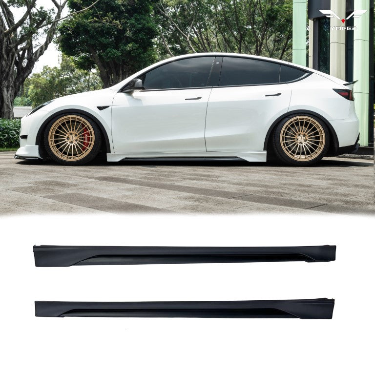 Tesla Model Y / Performance 2021 2022 2023 2024 with Aftermarket Parts - V2 Side Skirts PP from Yofer.co