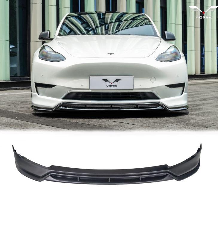 Tesla Model Y / Performance 2021 2022 2023 2024 with Aftermarket Parts - V2 Front Lip PP from Yofer.co