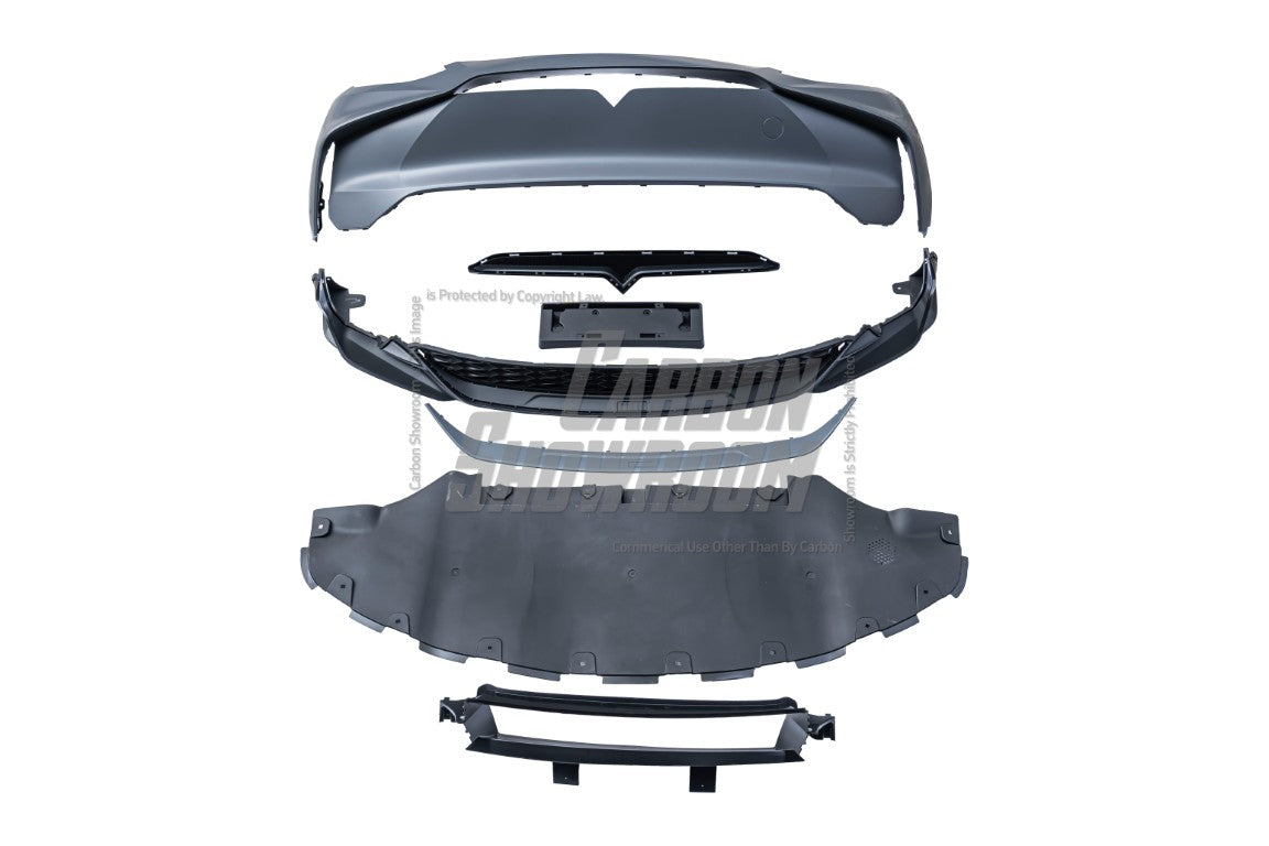 Tesla Model Y / Performance 2021-ON with Aftermarket Parts - Loong Flames Max Front Bumper PP from Yofer.co