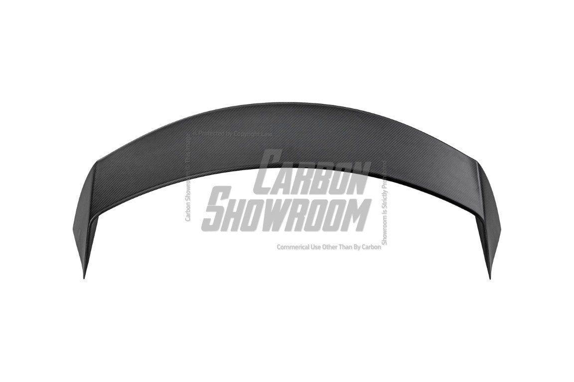 Tesla Model Y / Performance 2021 2022 2023 2024 with Aftermarket Parts - Loong Flames Style Rear Spoiler Wing Carbon Fiber from Yofer.co