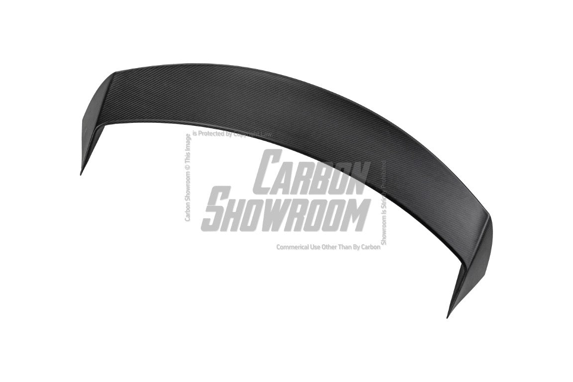 Tesla Model Y / Performance 2021 2022 2023 2024 with Aftermarket Parts - Loong Flames Style Rear Spoiler Wing Carbon Fiber from Yofer.co