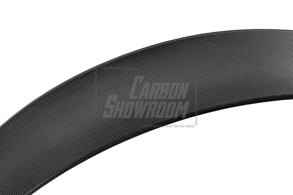 Tesla Model Y / Performance 2021 2022 2023 2024 with Aftermarket Parts - Loong Flames Style Rear Spoiler Wing Carbon Fiber from Yofer.co