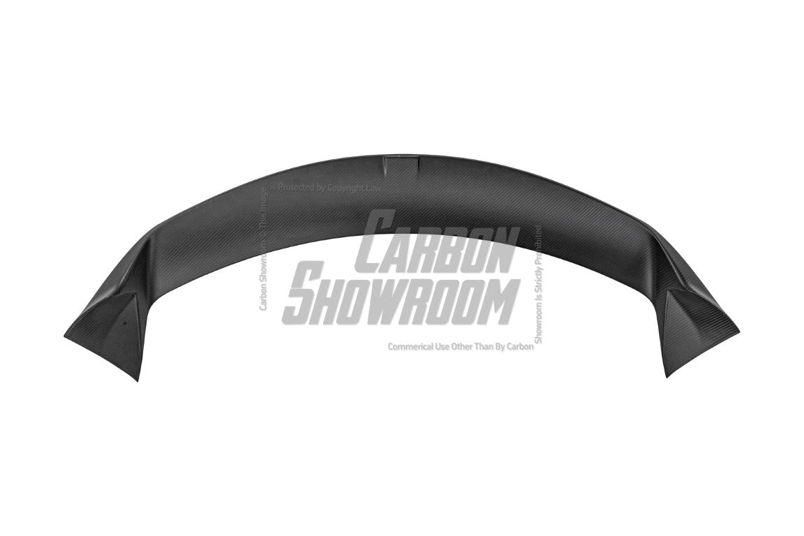 Tesla Model Y / Performance 2021 2022 2023 2024 with Aftermarket Parts - Loong Flames Style Rear Spoiler Wing Carbon Fiber from Yofer.co
