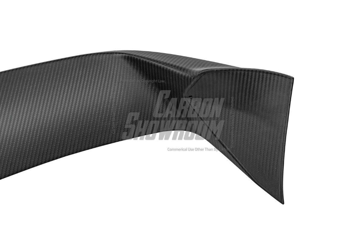 Tesla Model Y / Performance 2021 2022 2023 2024 with Aftermarket Parts - Loong Flames Style Rear Spoiler Wing Carbon Fiber from Yofer.co