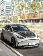 Tesla Model Y / Performance 2021-ON with Aftermarket Parts - Loong Flames Max Front Bumper PP from Yofer.co