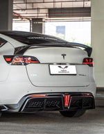 Tesla Model Y / Performance 2021-ON with Aftermarket Parts - Loong Flames Max Rear Diffuser PP from Yofer.co