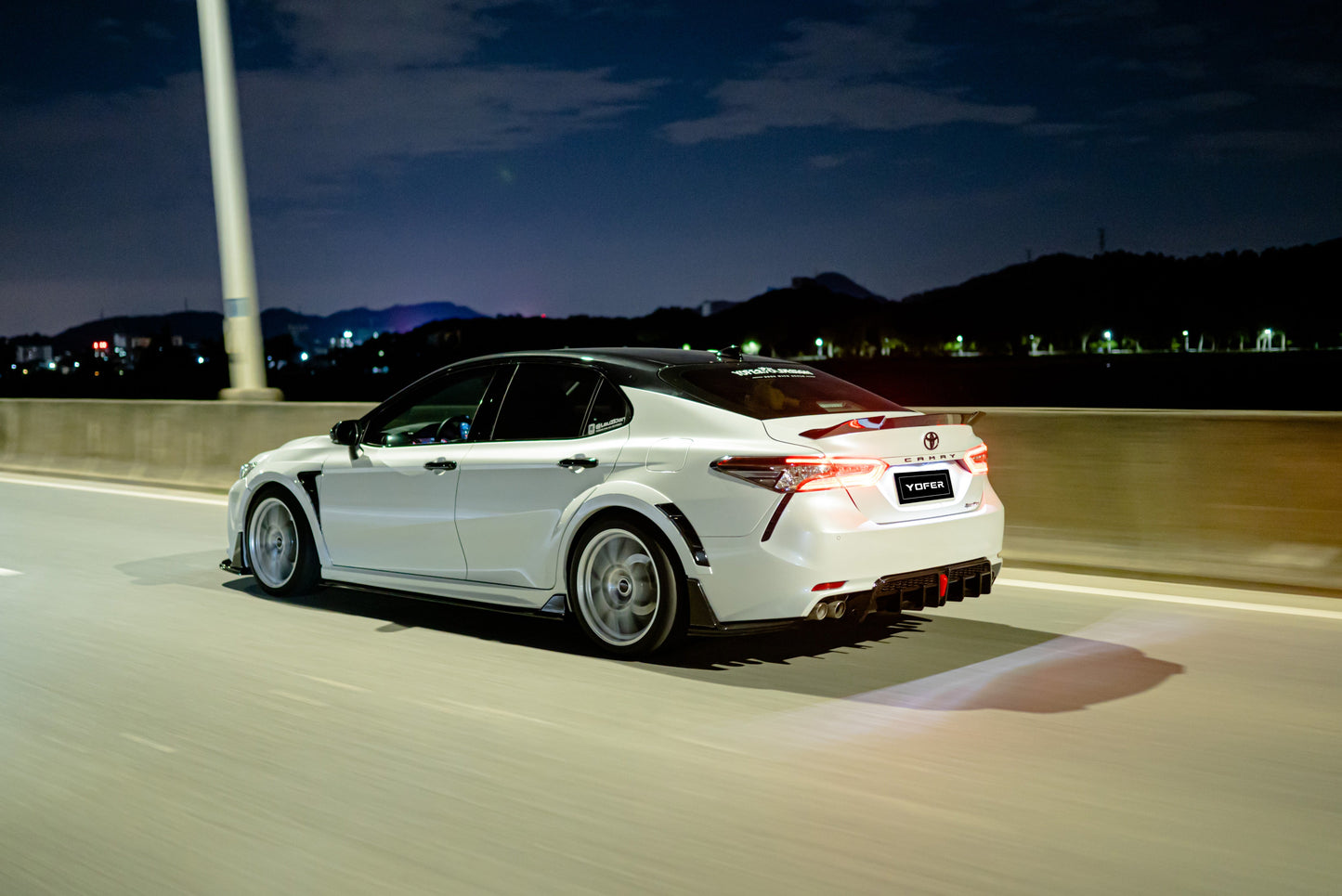 Toyota Camry 8th Gen XV70 TRD SE XSE LE XLE 2018-2024 with Aftermarket Parts - V1 Style Rear Spoiler ABS from Yofer.co