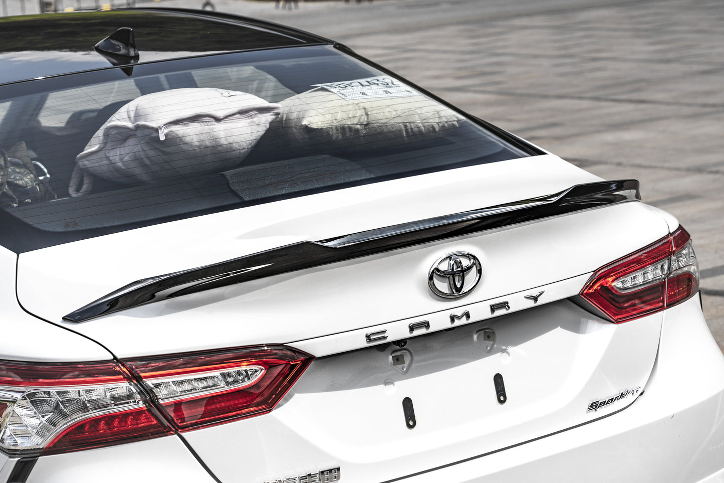 Toyota Camry 8th Gen XV70 TRD SE XSE LE XLE 2018-2024 with Aftermarket Parts - V2 Style Rear Spoiler ABS from Yofer.co