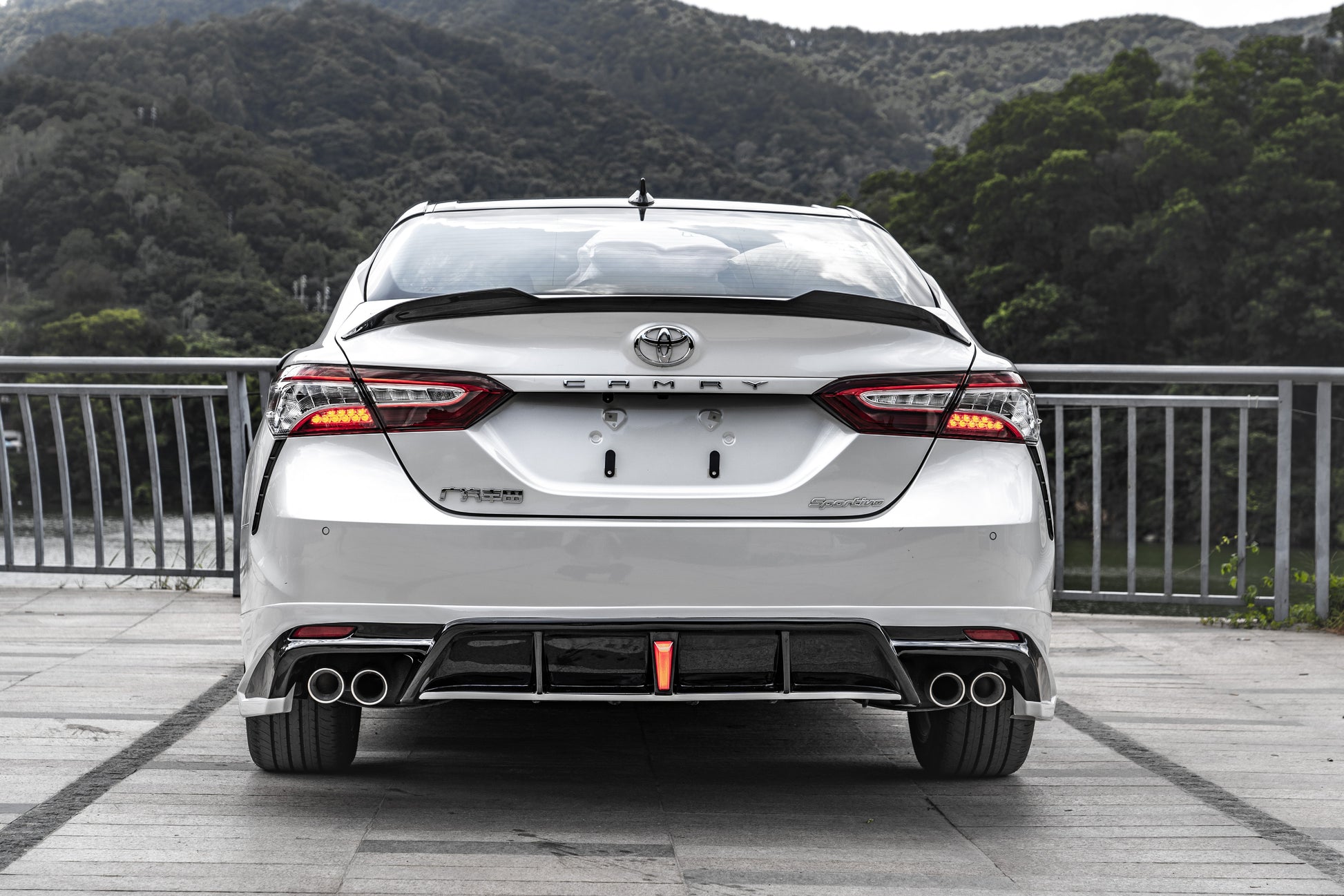Toyota Camry 8th Gen XV70 TRD SE XSE LE XLE 2018-2024 with Aftermarket Parts - V2 Style Rear Spoiler ABS from Yofer.co