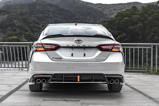Toyota Camry 8th Gen XV70 SE XSE 2018-2024 with Aftermarket Parts - V2 Style Rear Diffuser PP from Yofer.co