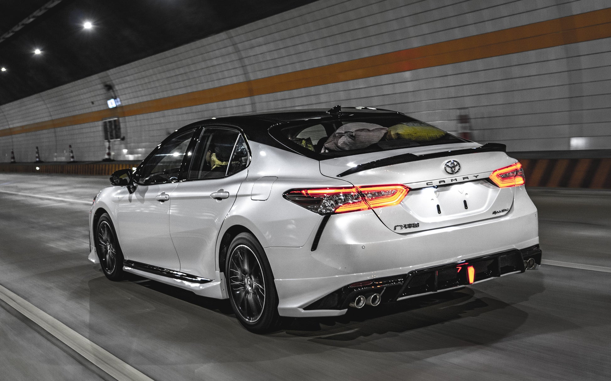 Toyota Camry 8th Gen XV70 SE XSE 2018-2024 with Aftermarket Parts - V2 Style Rear Diffuser PP from Yofer.co