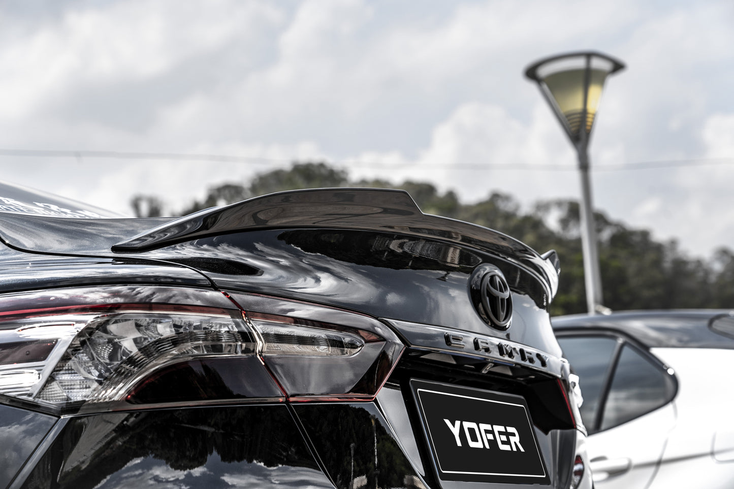 Toyota Camry 8th Gen XV70 TRD SE XSE LE XLE 2018-2024 with Aftermarket Parts - V2 Style Rear Spoiler ABS from Yofer.co