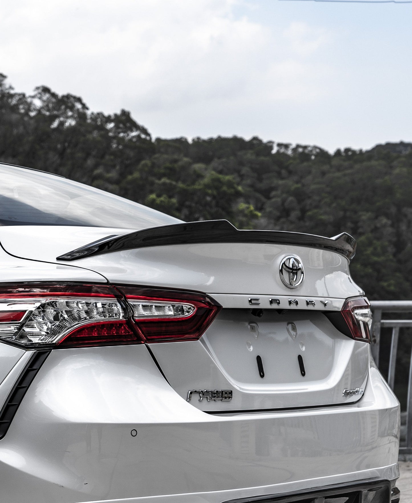 Toyota Camry 8th Gen XV70 TRD SE XSE LE XLE 2018-2024 with Aftermarket Parts - V2 Style Rear Spoiler ABS from Yofer.co