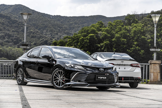 Toyota Camry 8th Gen XV70 LE XLE 2021-2024 with Aftermarket Parts - Front Lip Splitter PP from Yofer.co