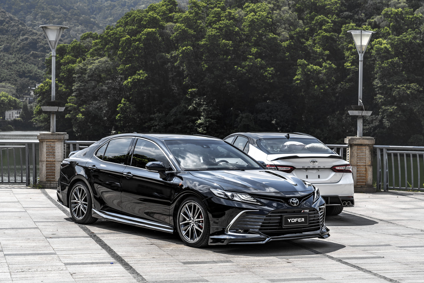 Toyota Camry 8th Gen XV70 LE XLE 2021-2024 with Aftermarket Parts - Front Lip Splitter PP from Yofer.co