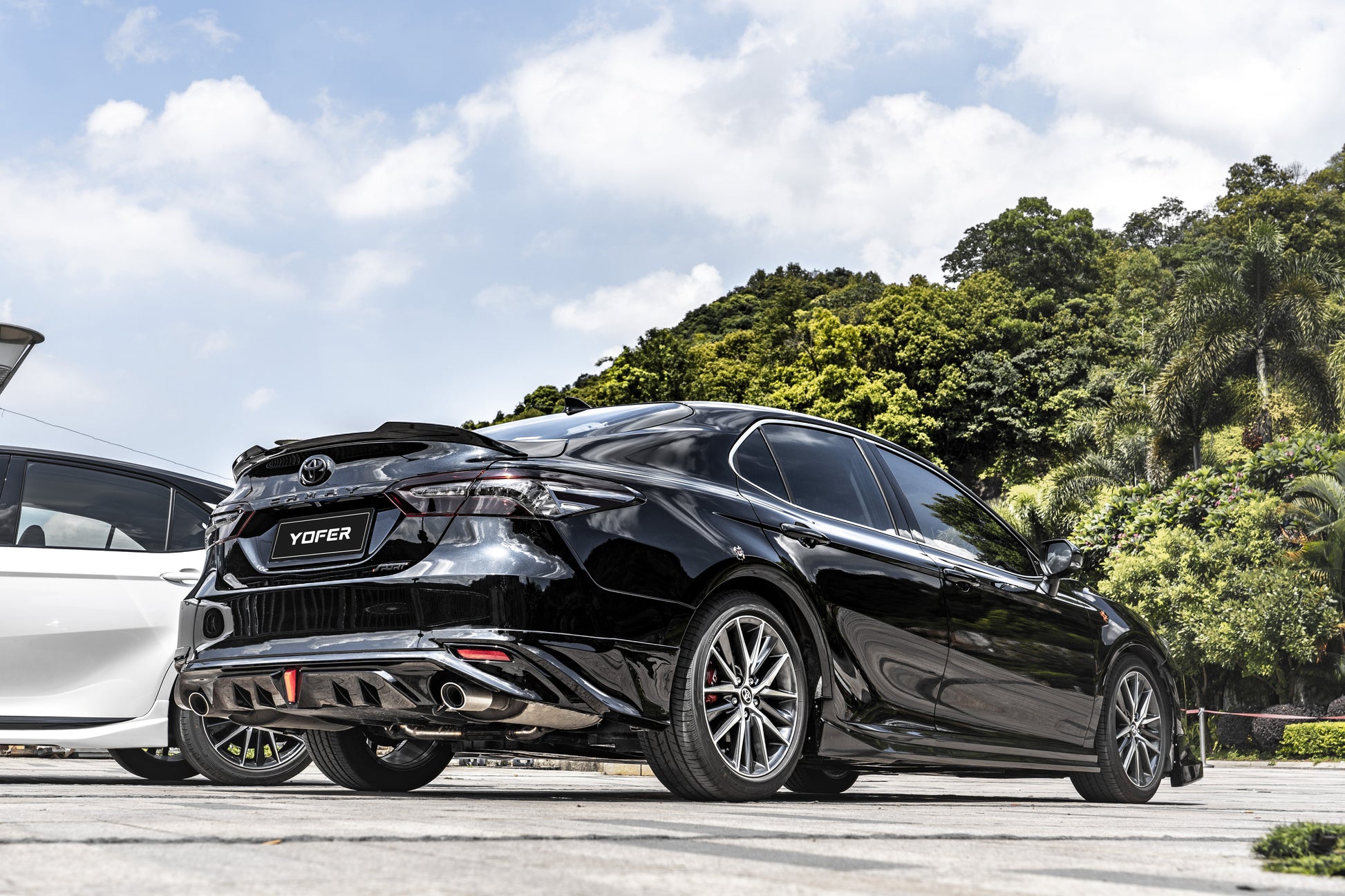 Toyota Camry 8th Gen XV70 TRD SE XSE LE XLE 2018-2024 with Aftermarket Parts - V2 Style Rear Spoiler ABS from Yofer.co