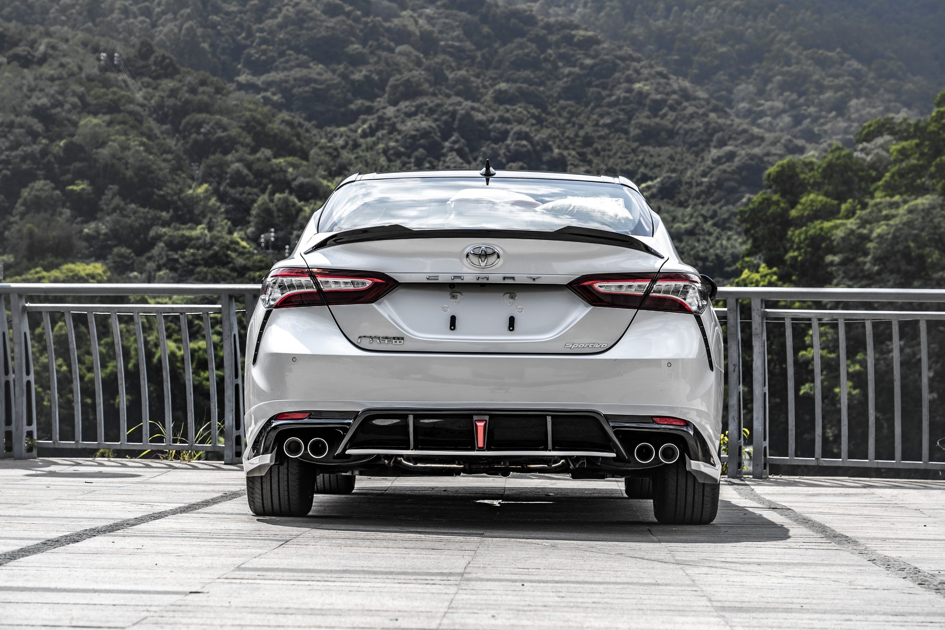 Toyota Camry 8th Gen XV70 TRD SE XSE LE XLE 2018-2024 with Aftermarket Parts - V2 Style Rear Spoiler ABS from Yofer.co