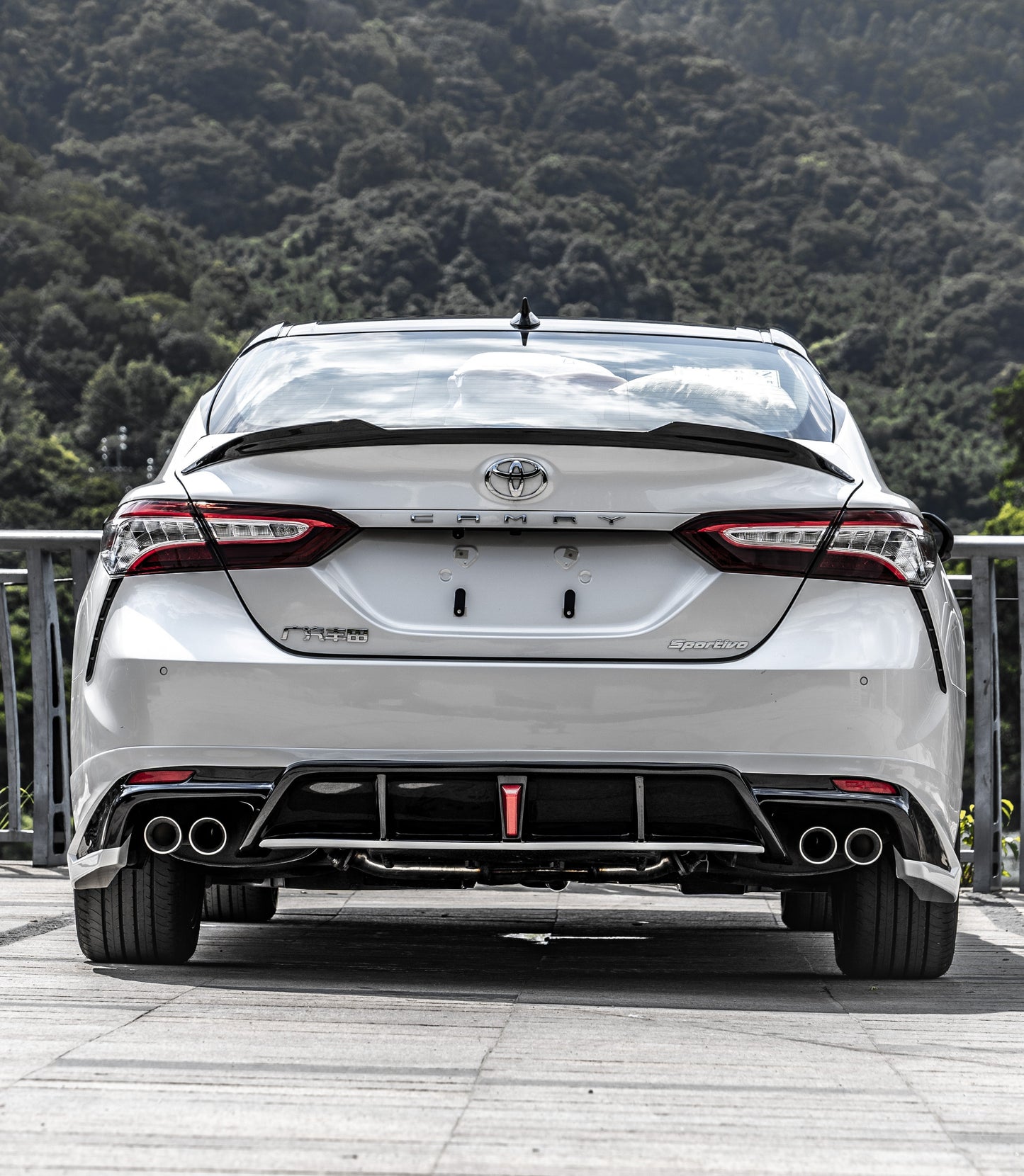 Toyota Camry 8th Gen XV70 SE XSE 2018-2024 with Aftermarket Parts - V2 Style Rear Diffuser PP from Yofer.co