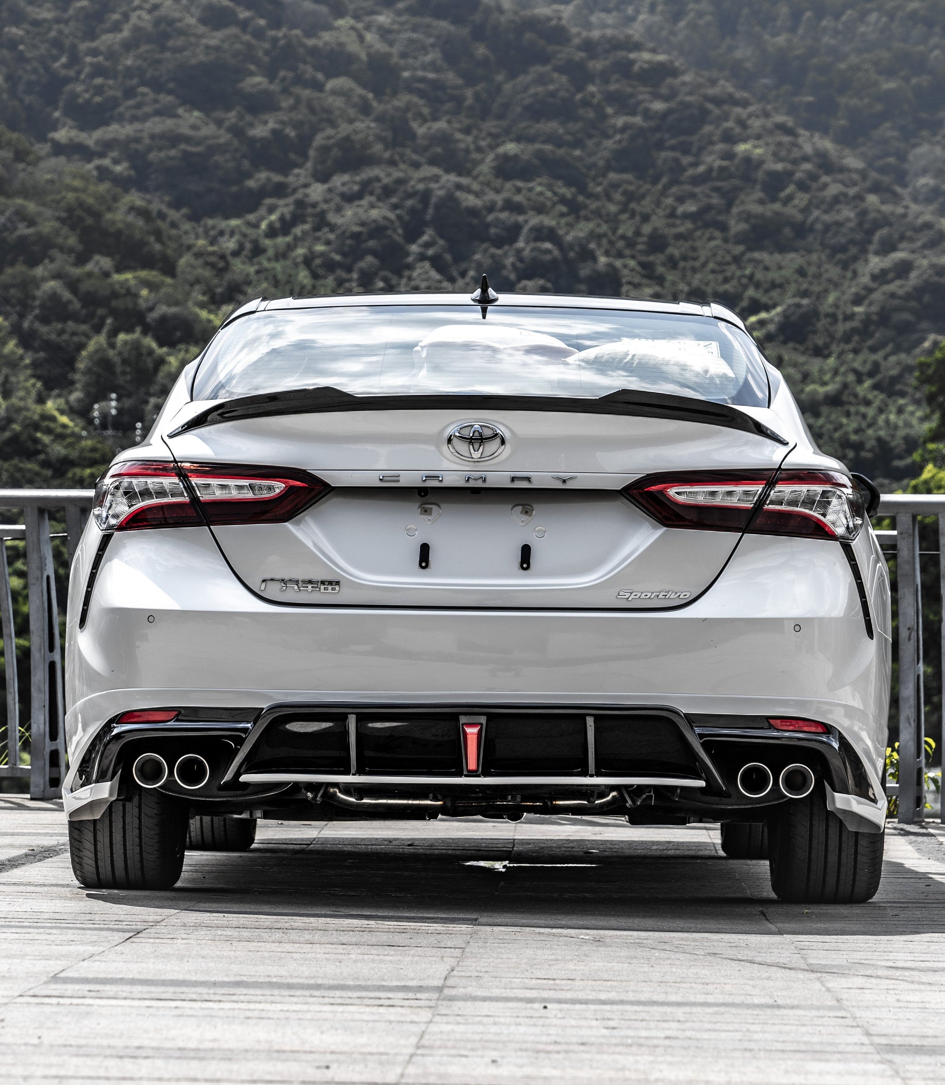 Toyota Camry 8th Gen XV70 SE XSE 2018-2024 with Aftermarket Parts - V2 Style Rear Diffuser PP from Yofer.co