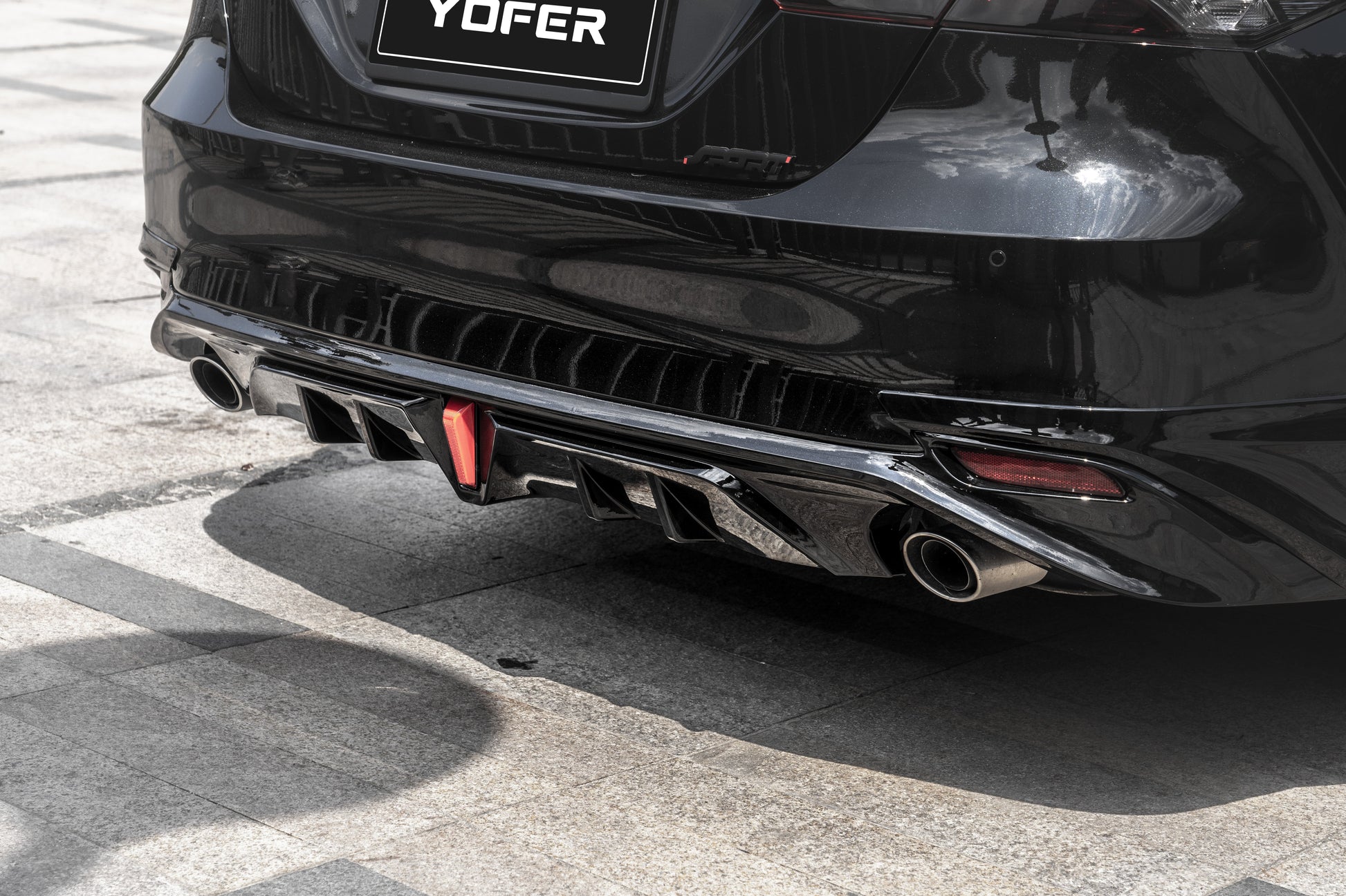 Toyota Camry 8th Gen XV70 LE XLE 2018-2024 with Aftermarket Parts - Rear Diffuser & Canards PP from Yofer.co