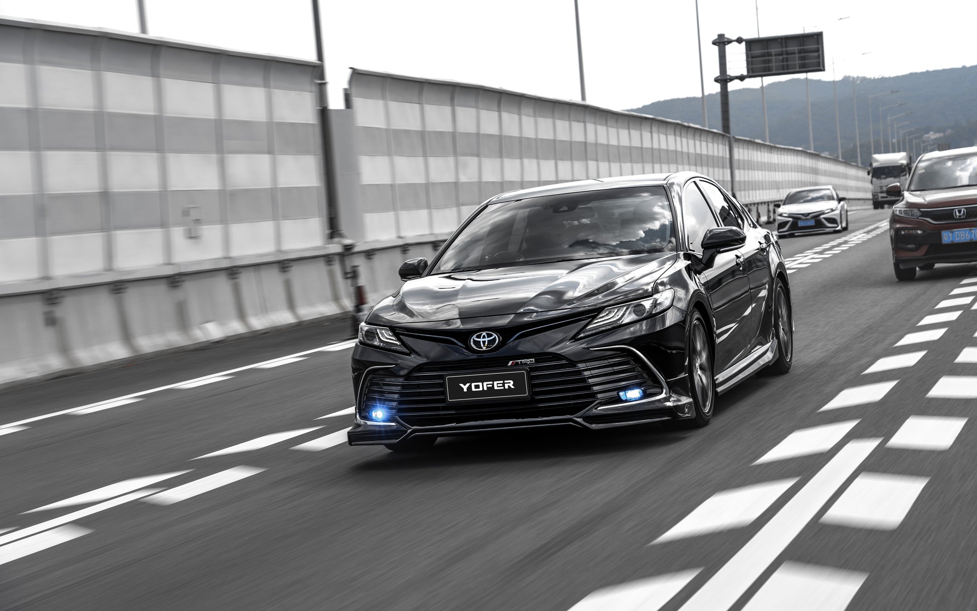 Toyota Camry 8th Gen XV70 LE XLE 2021-2024 with Aftermarket Parts - Front Lip Splitter PP from Yofer.co